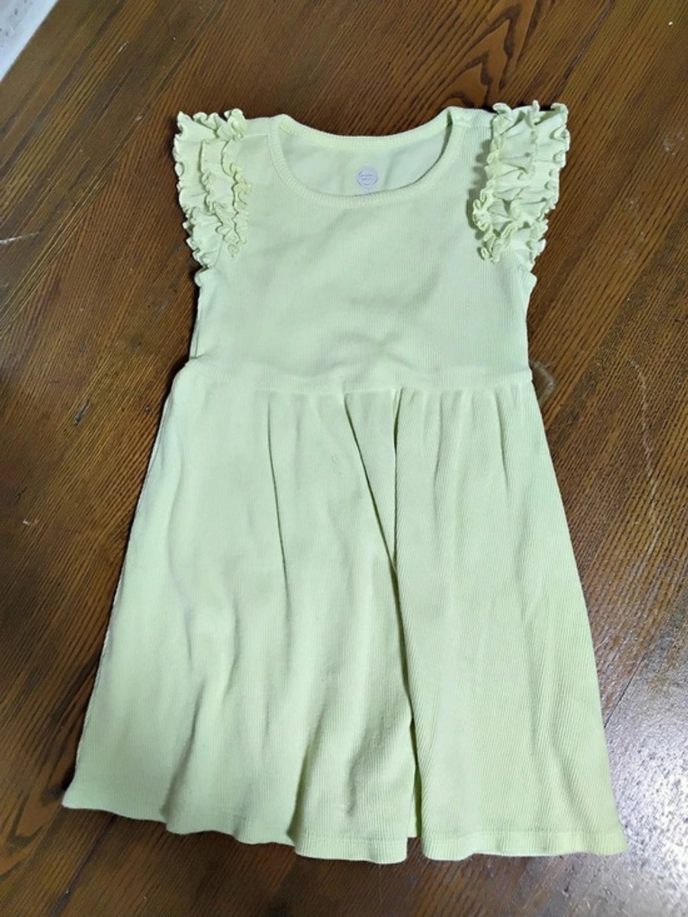Wonder Nation Girls Ribbed Ruffle Sleeve Dress Size 2T